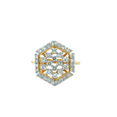 18k Yellow Gold and Diamond Fancy Ring in size 5.5 and total gold weight of 3.82g